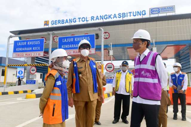 Presiden Jokowi Resmikan Tol Serang-Panimbang Seksi I Ruas Serang-Rangkasbitung